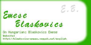 emese blaskovics business card